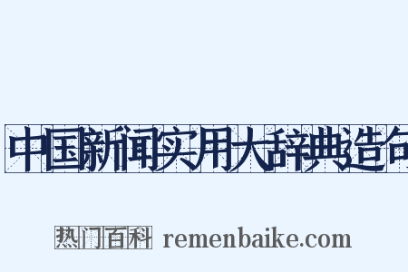 中国新闻实用大辞典造句是什么意思的图片
